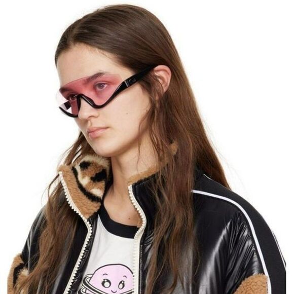 NEW Gucci GG1650S 002 Black Pink Unisex Shield Mask Sunglasses GG 1650S main image 7